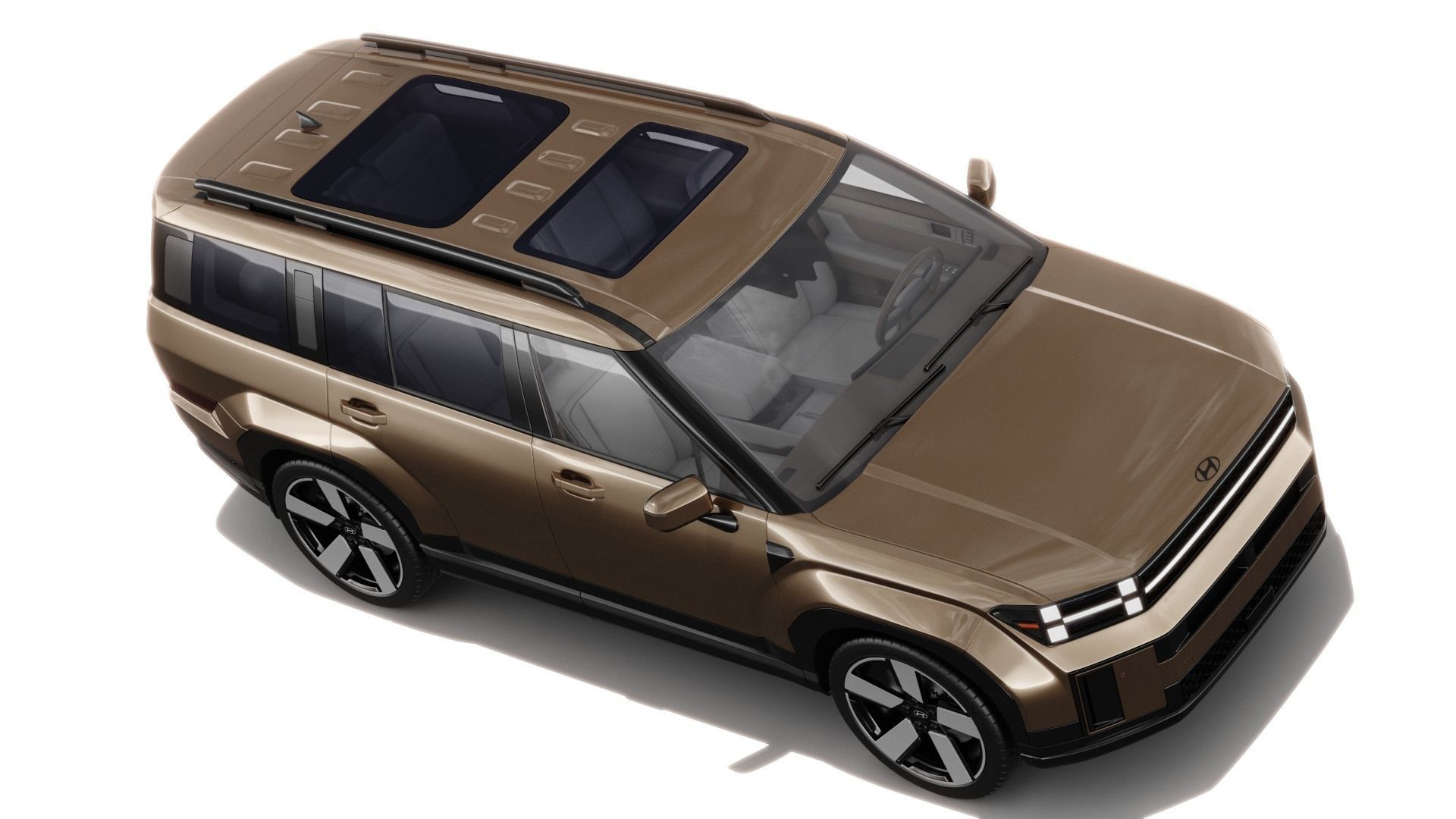 Hyundai Santa Fe 2024 with interior 3D model_8