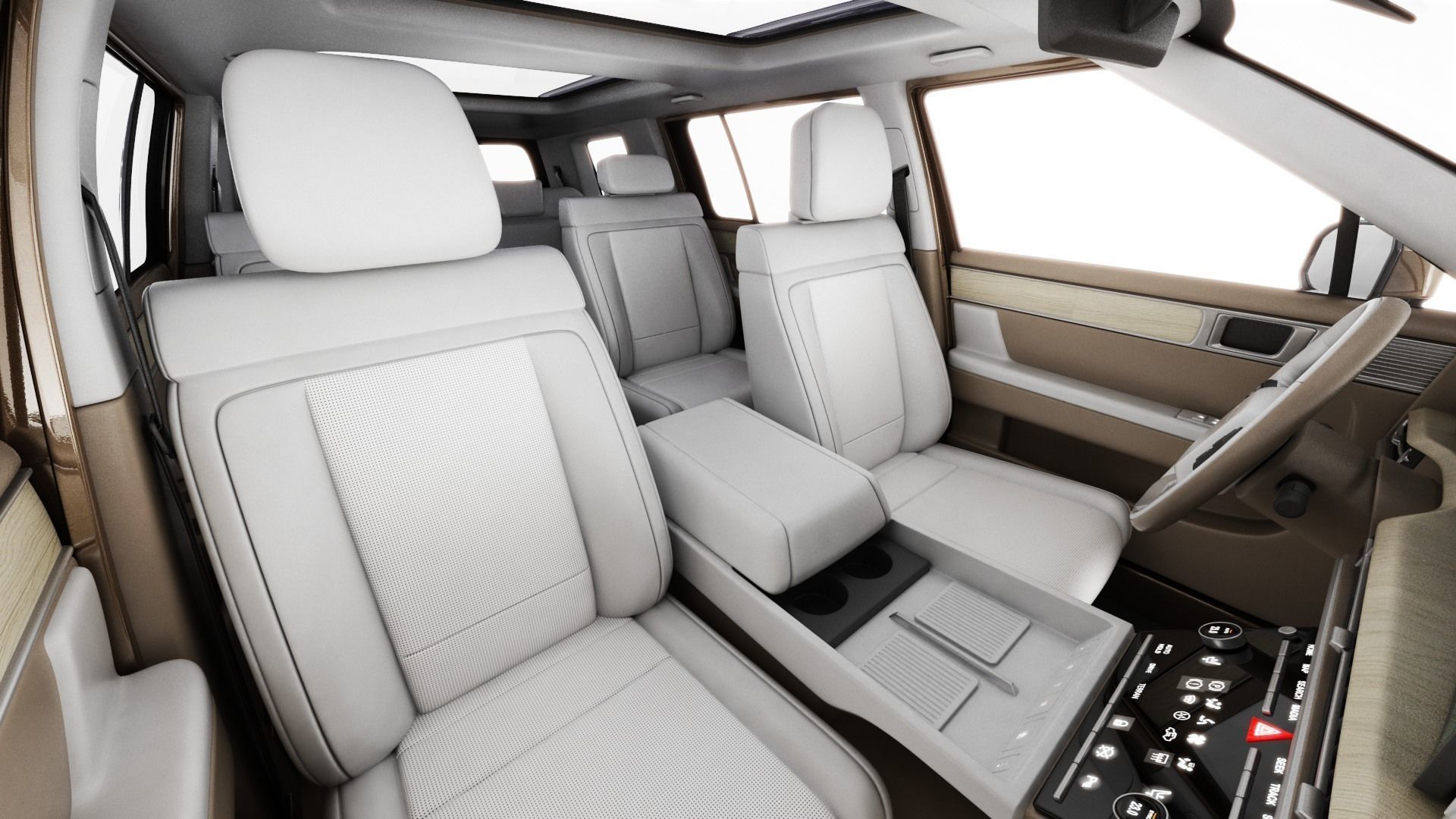Hyundai Santa Fe 2024 with interior 3D model_14