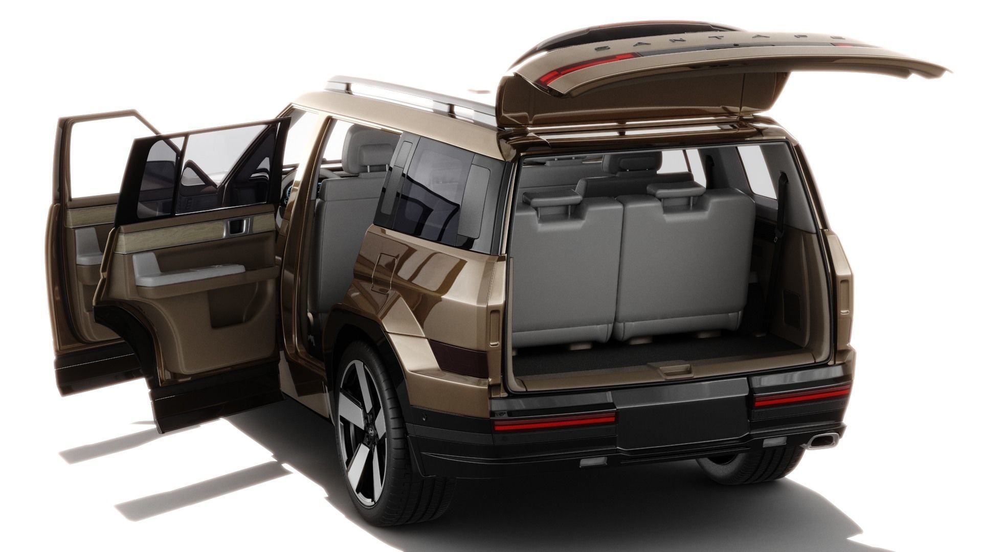 Hyundai Santa Fe 2024 with interior 3D model_12