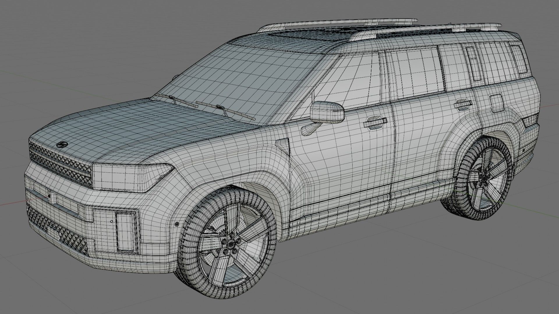 Hyundai Santa Fe 2024 with interior 3D model_22