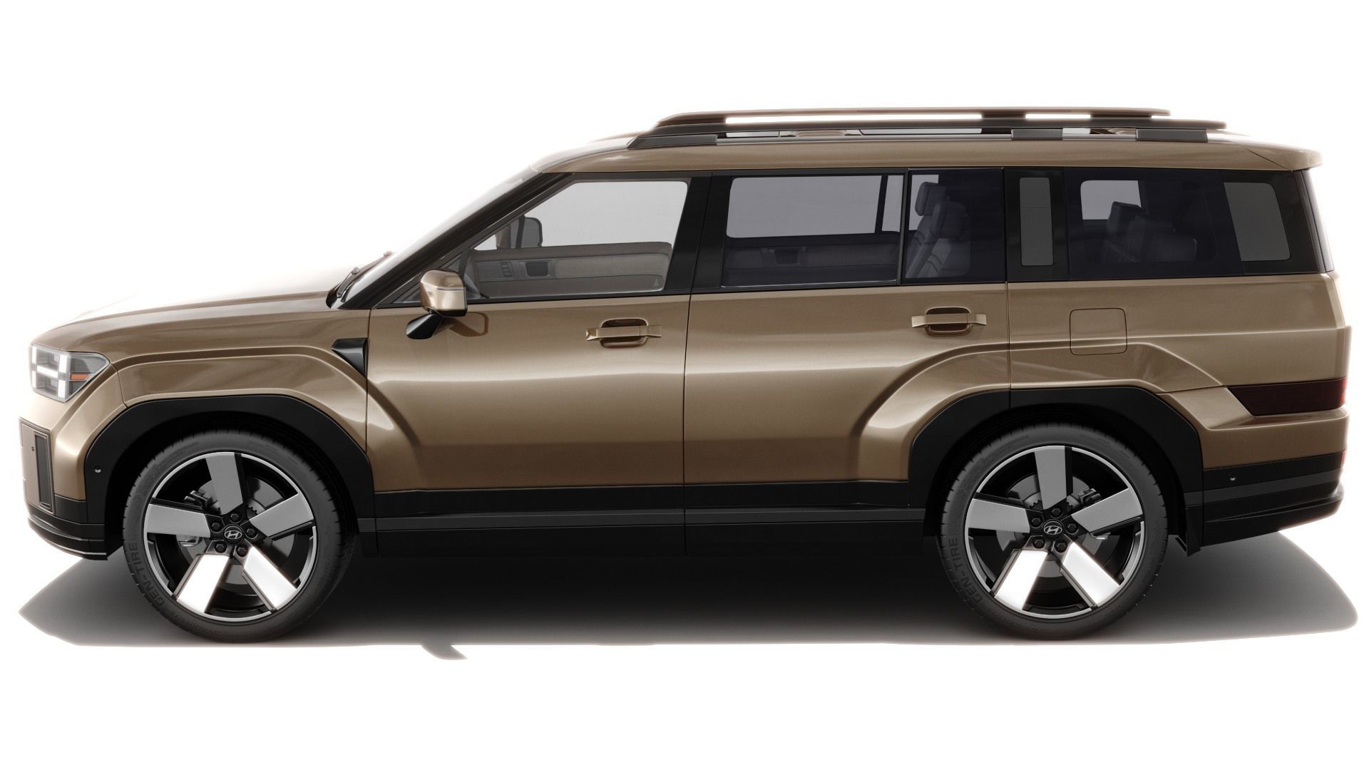 Hyundai Santa Fe 2024 with interior 3D model_3