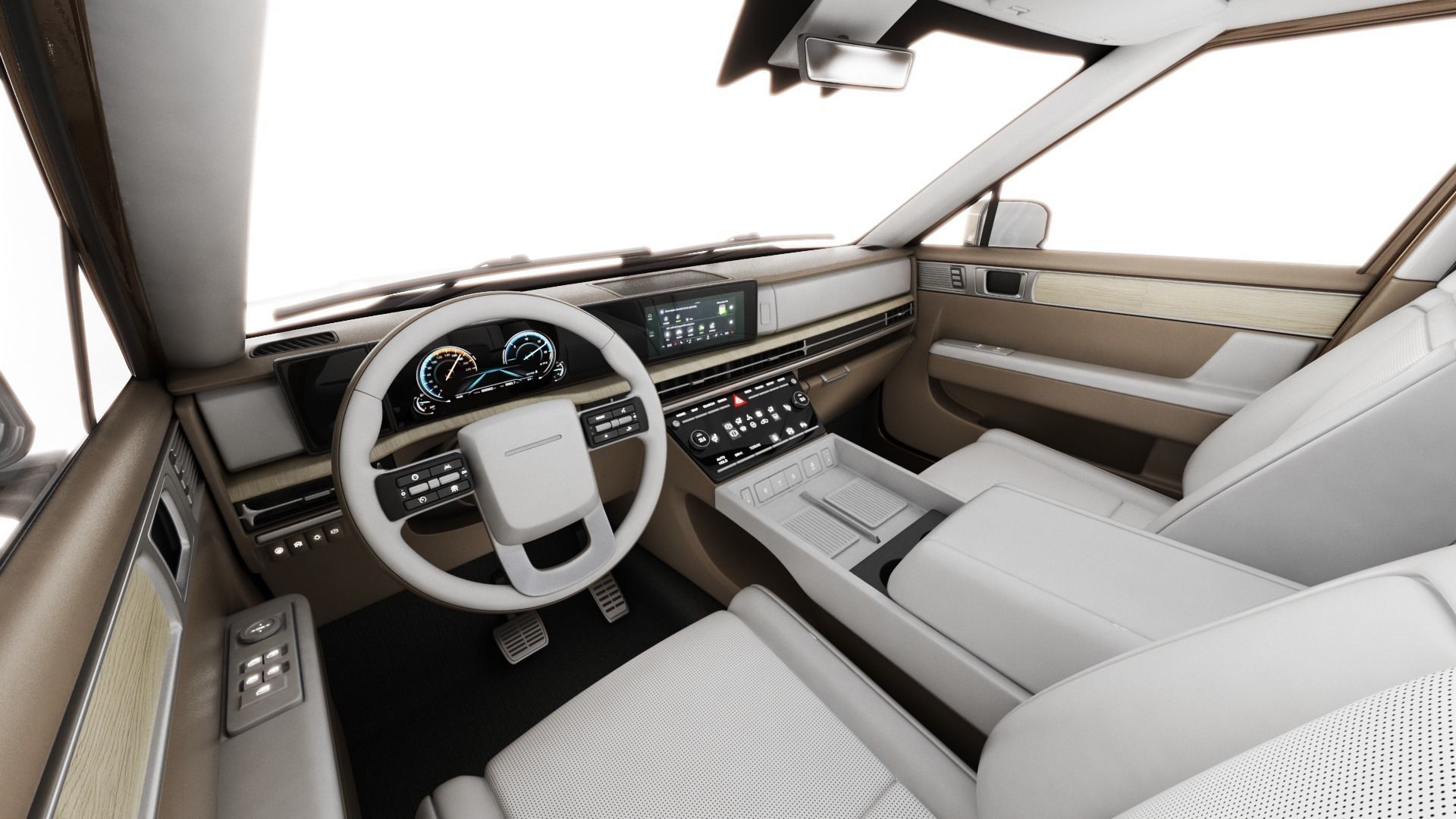 Hyundai Santa Fe 2024 with interior 3D model_13