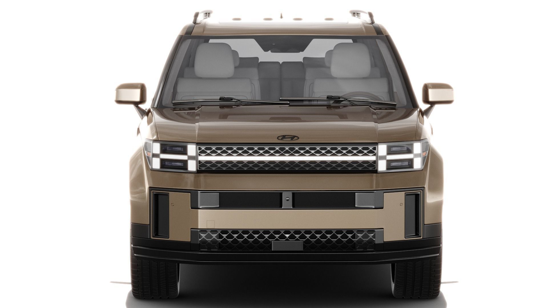 Hyundai Santa Fe 2024 with interior 3D model_9