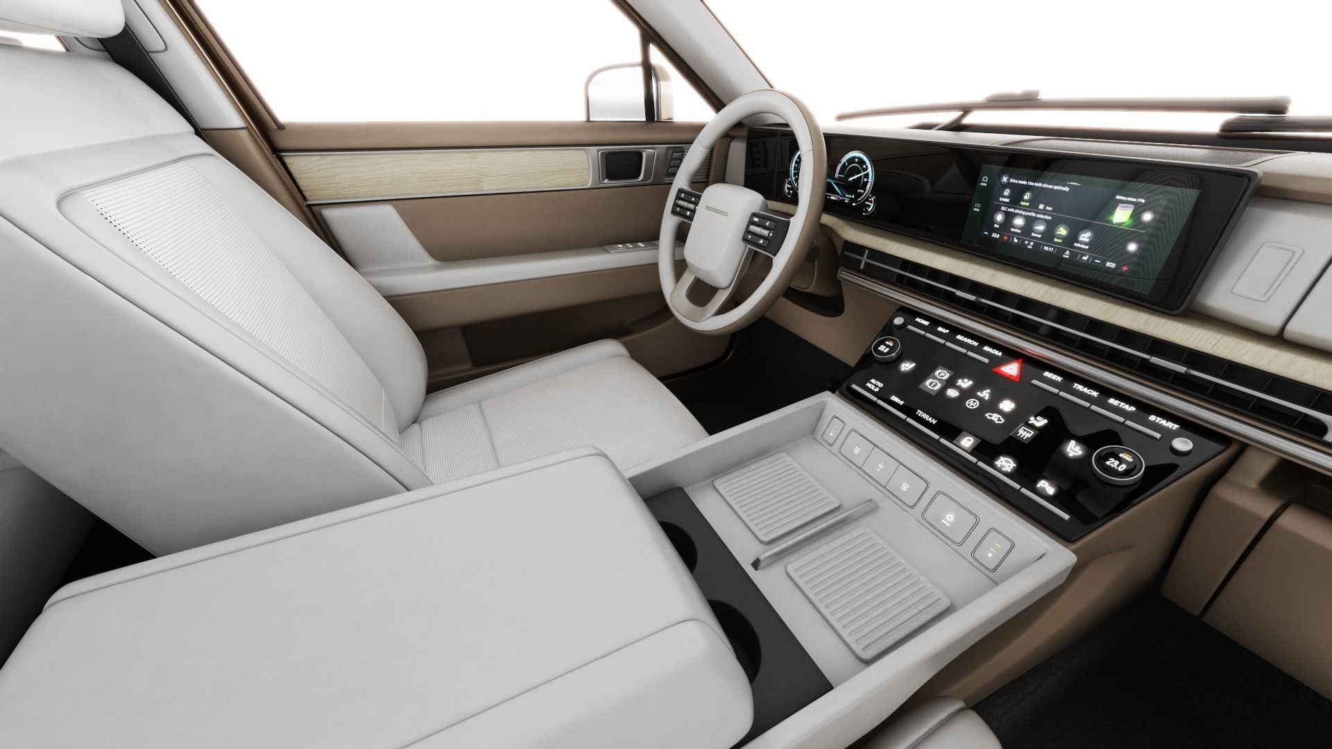 Hyundai Santa Fe 2024 with interior 3D model_17