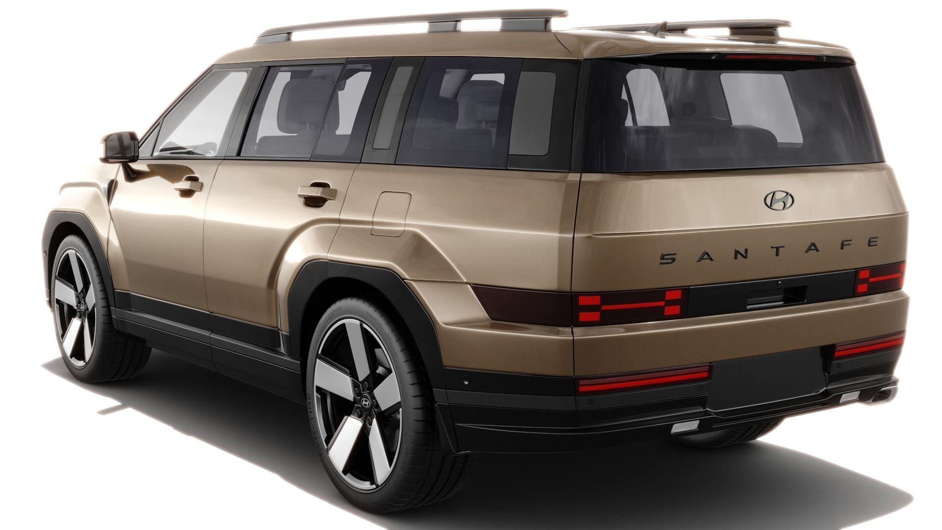 Hyundai Santa Fe 2024 with interior 3D model_4