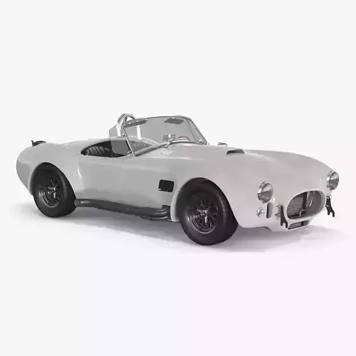 Retro Sports Car White