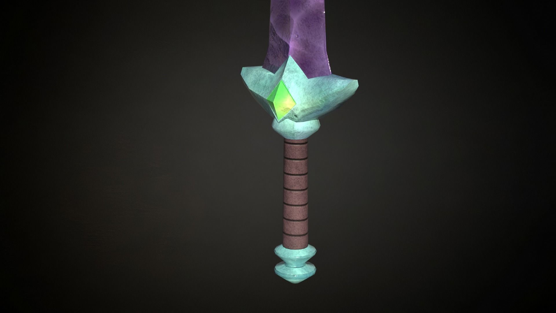 Medieval Fantasy Sword Low-poly 3D model_1