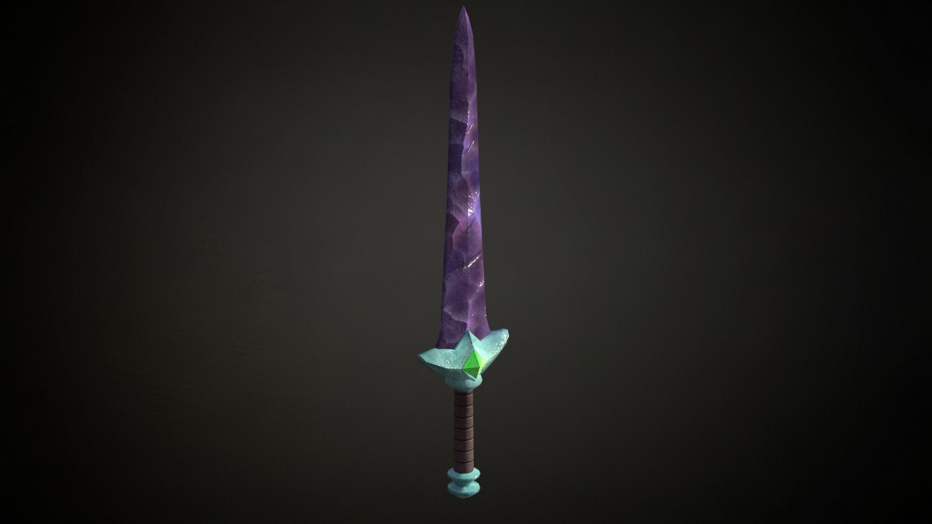 Medieval Fantasy Sword Low-poly 3D model_3