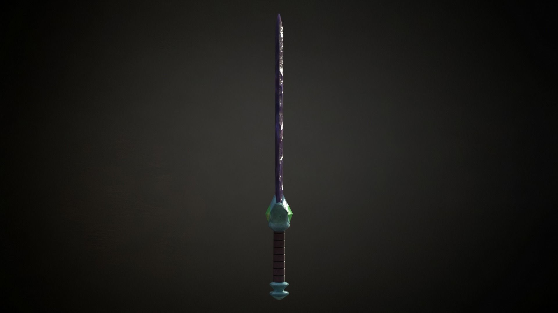 Medieval Fantasy Sword Low-poly 3D model_9
