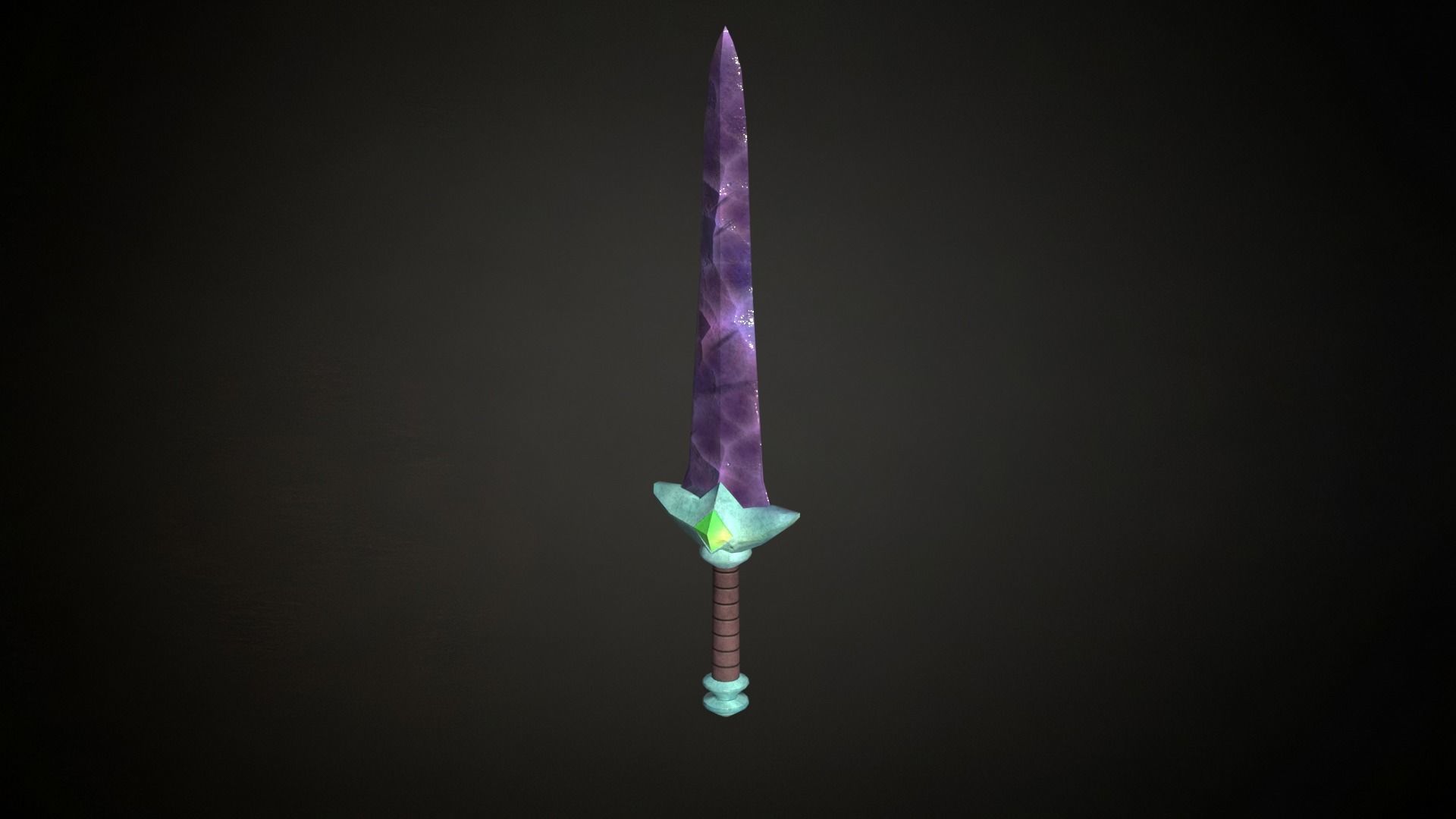 Medieval Fantasy Sword Low-poly 3D model_2