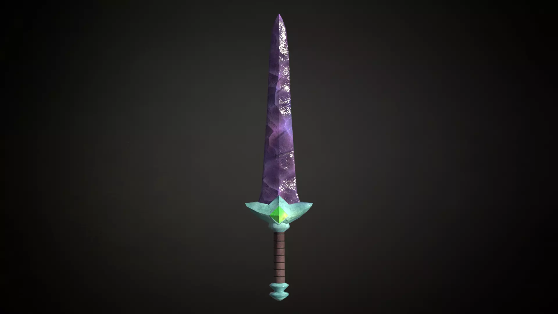 Medieval Fantasy Sword Low-poly 3D model_0