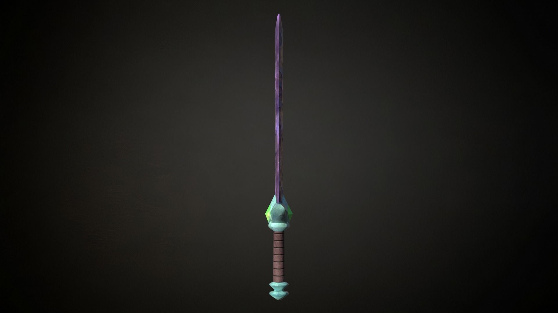 Medieval Fantasy Sword Low-poly 3D model_5