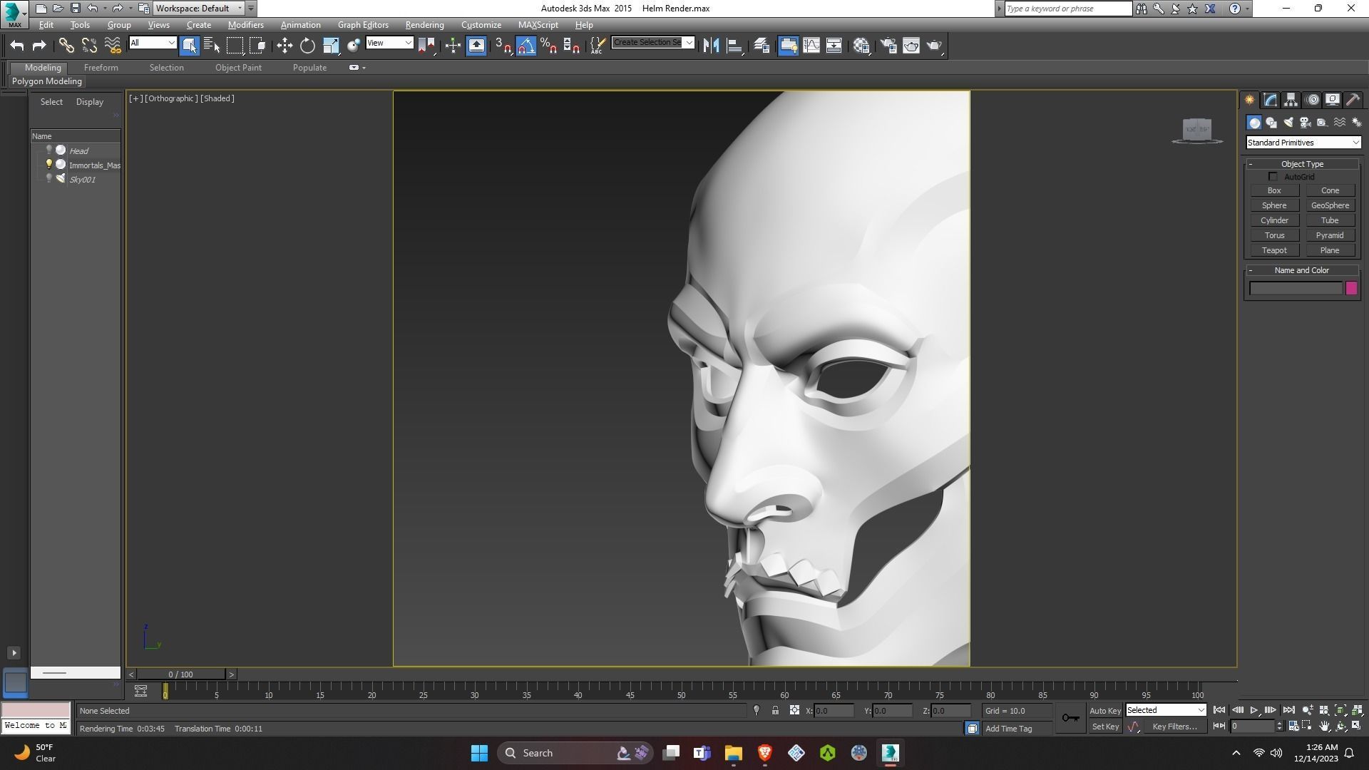 Persian Immortals Mask from Assassins Creed Odyssey for Cosplay 3D print model_47