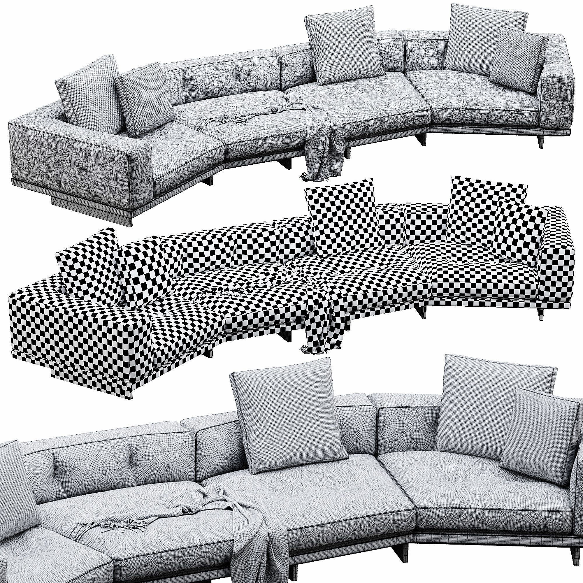Dylan Sofa set 3D model_14
