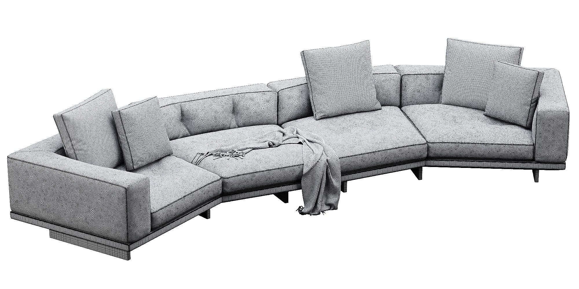 Dylan Sofa set 3D model_11