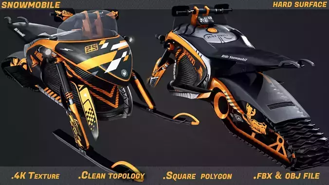 Snowmobile hardsurface