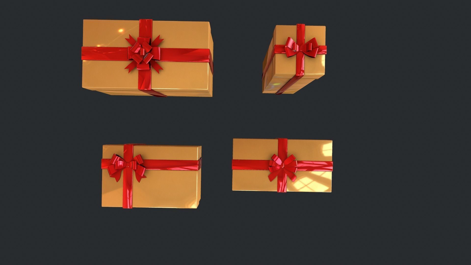 Gift boxes 3D model_12