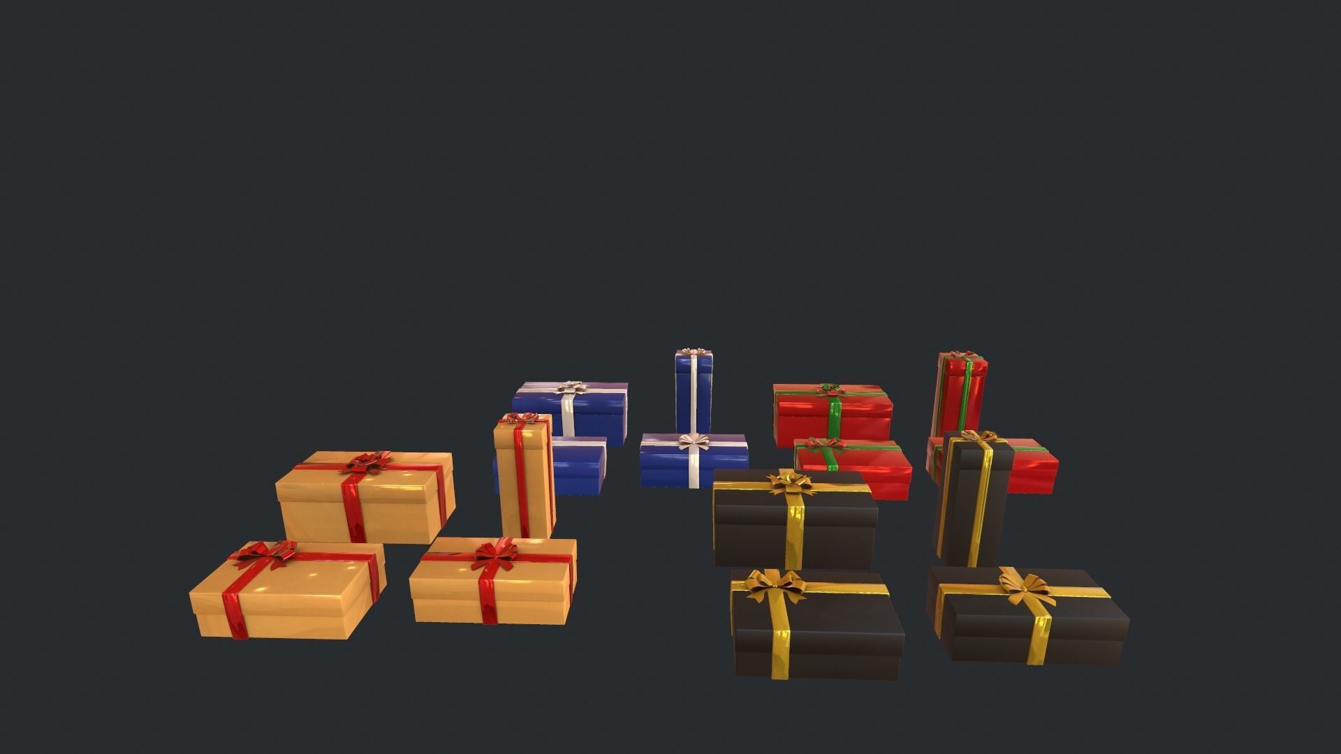 Gift boxes 3D model_2