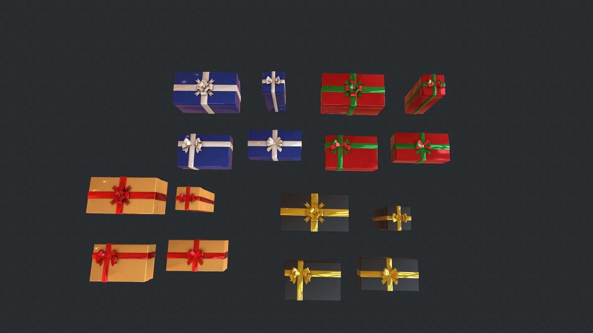 Gift boxes 3D model_1