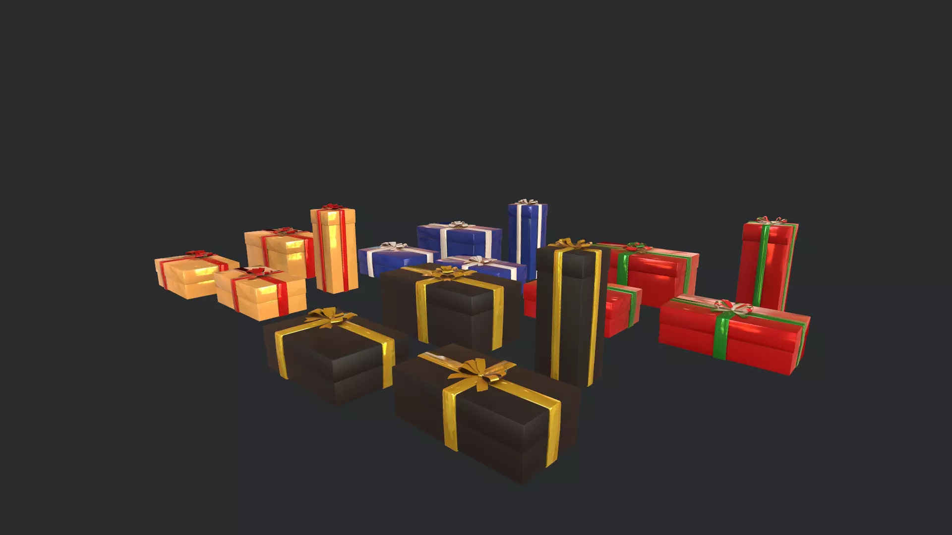 Gift boxes 3D model_0