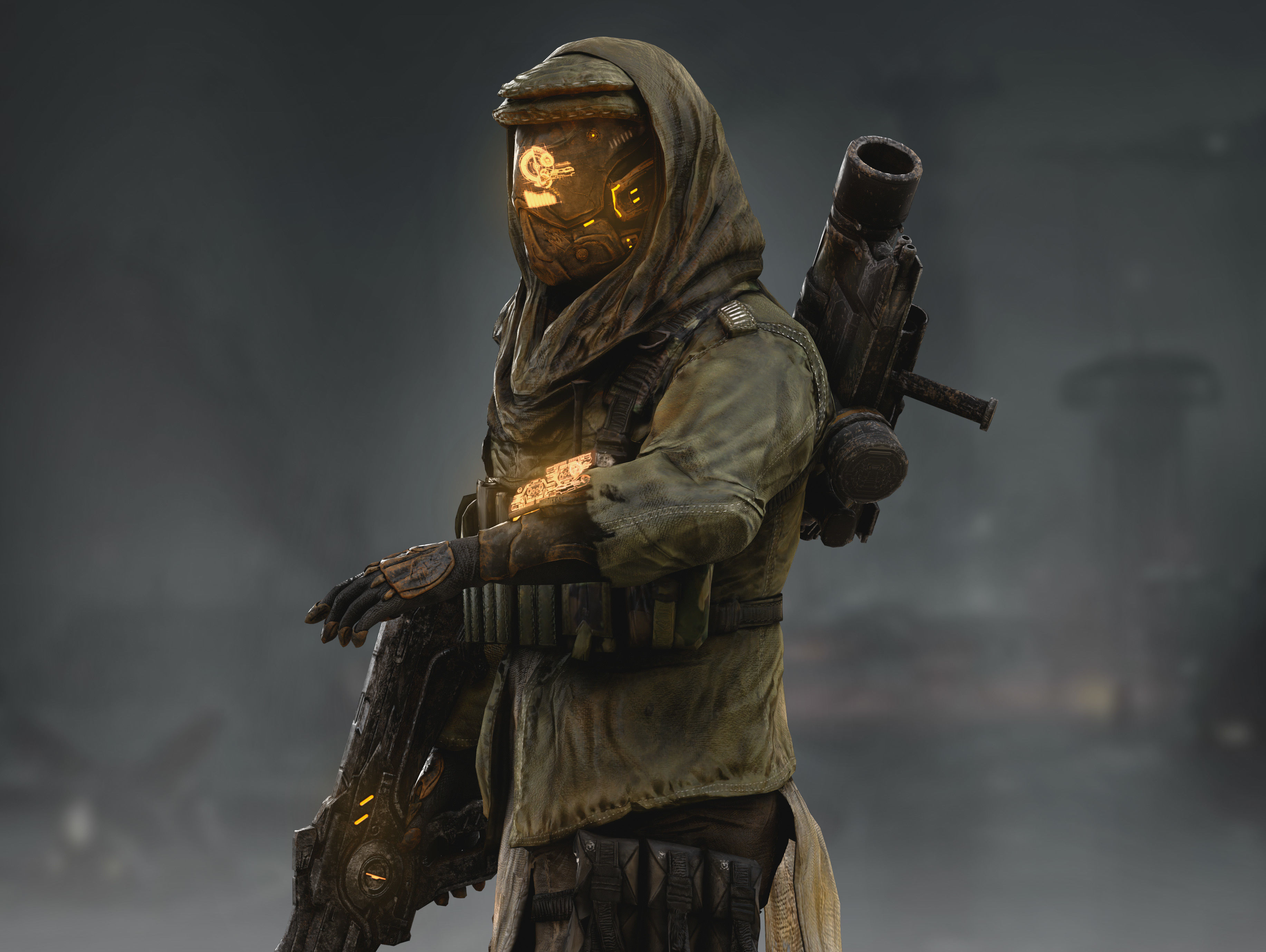 Sci Fi Terrorist Low-poly 3D model_6