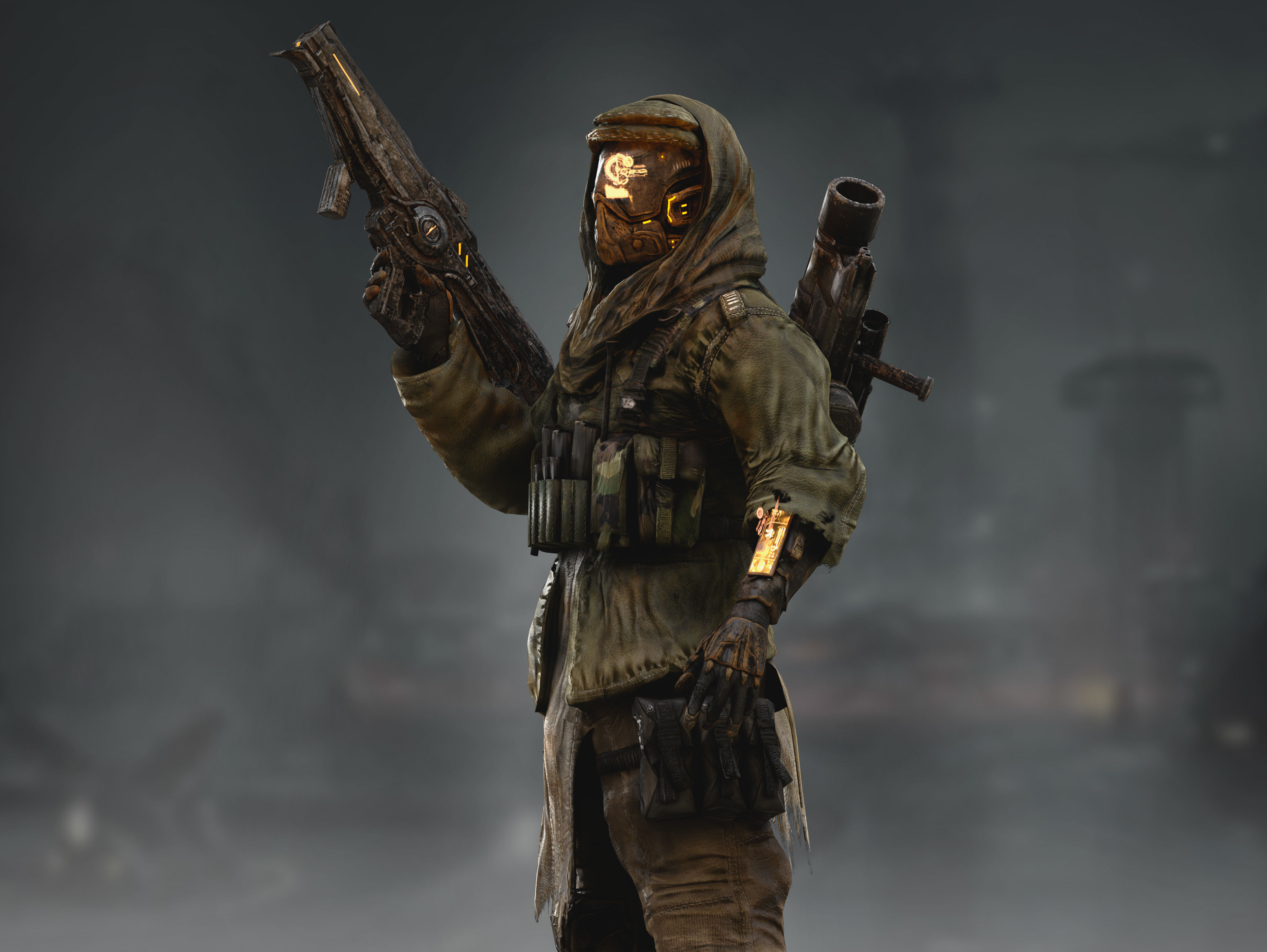 Sci Fi Terrorist Low-poly 3D model_7