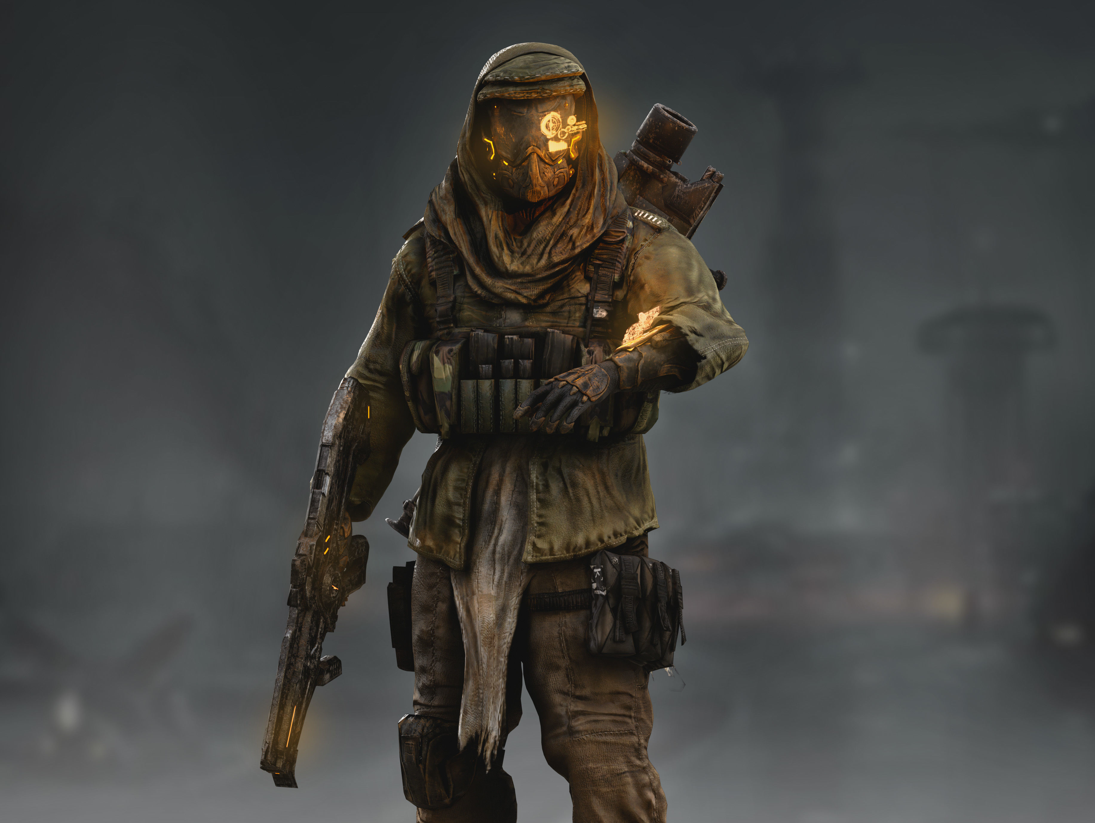 Sci Fi Terrorist Low-poly 3D model_3