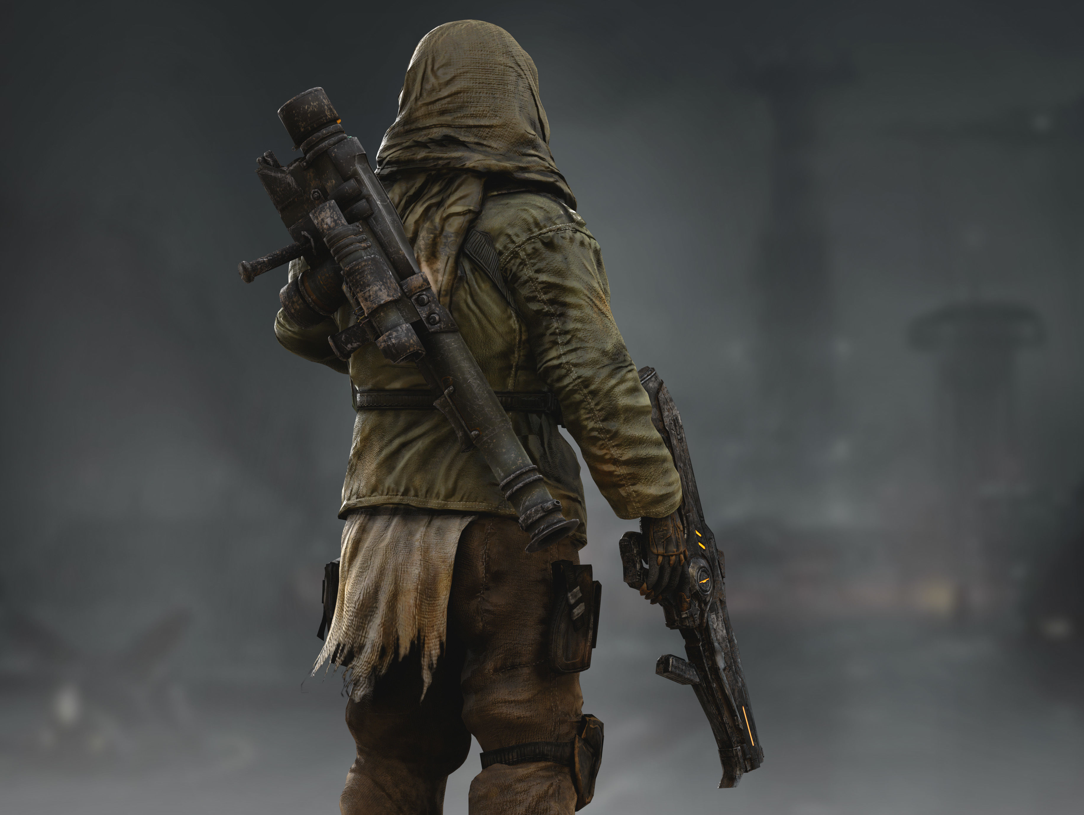 Sci Fi Terrorist Low-poly 3D model_9