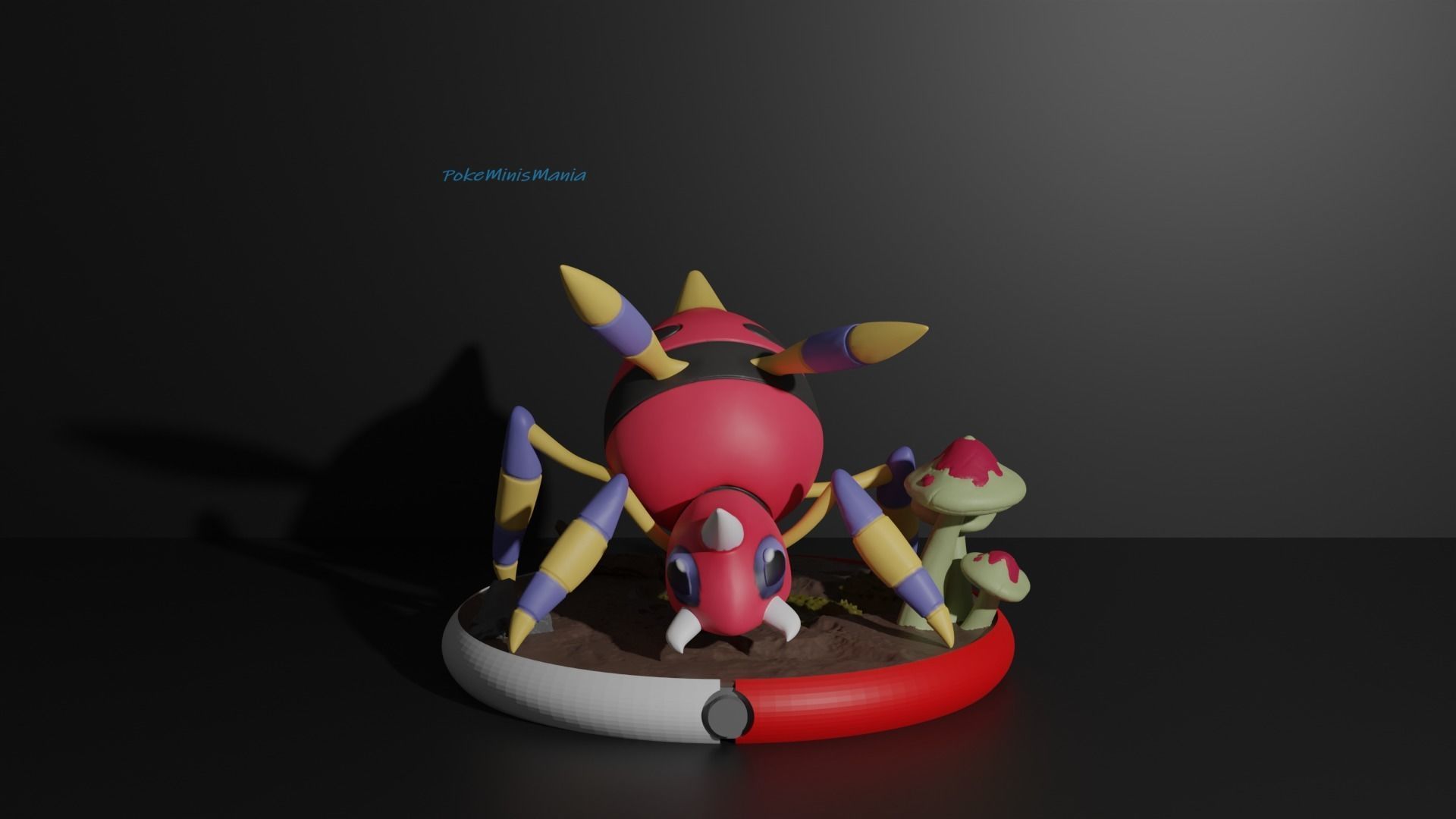 Spinarak and Ariados presupported 3D print model 3D print model_9