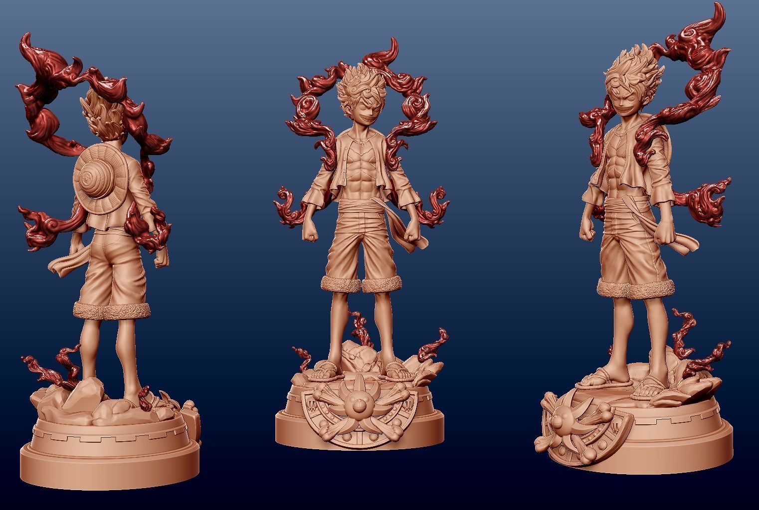 ONE PIECE LUFFY GEAR 5 STATUE HIGH QUALITY 3D print model_5