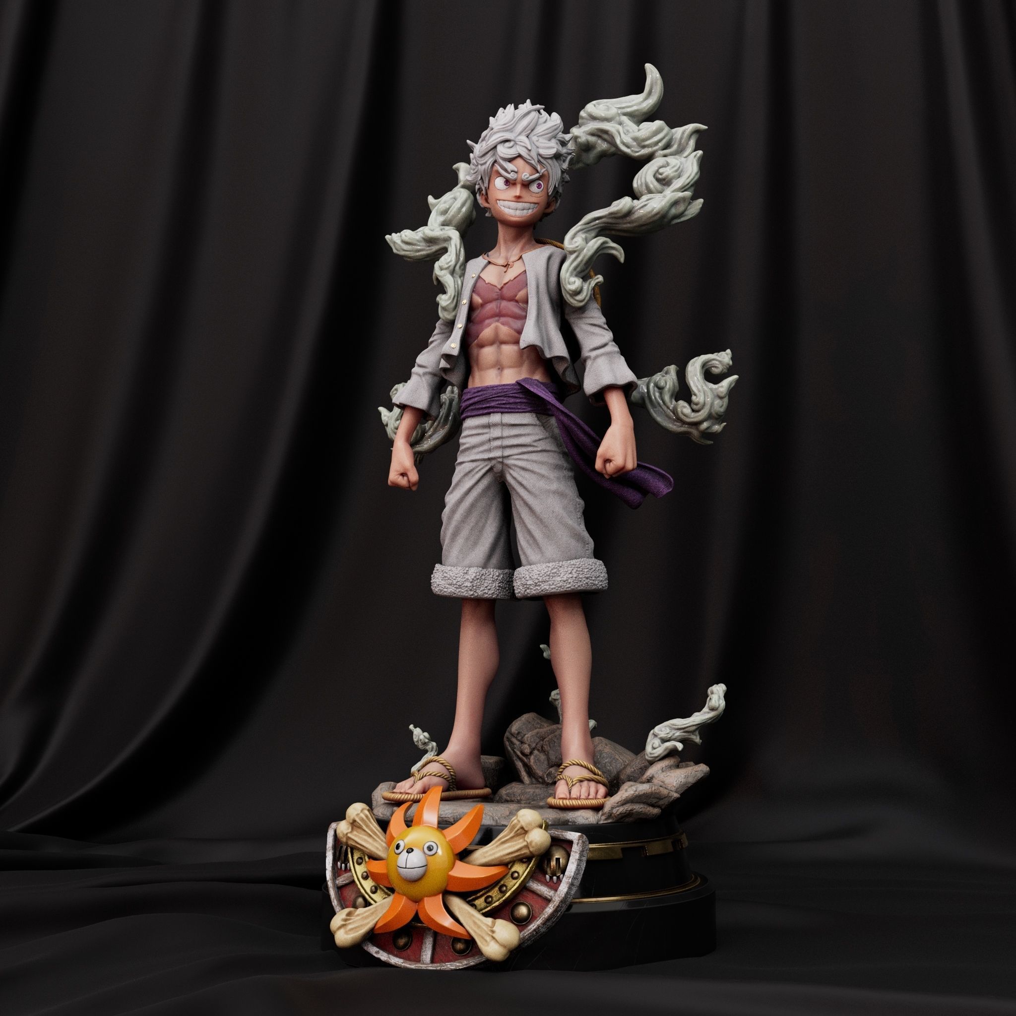 ONE PIECE LUFFY GEAR 5 STATUE HIGH QUALITY 3D print model_2