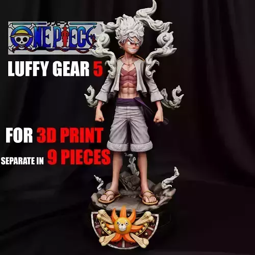 ONE PIECE LUFFY GEAR 5 STATUE HIGH QUALITY 3D print model