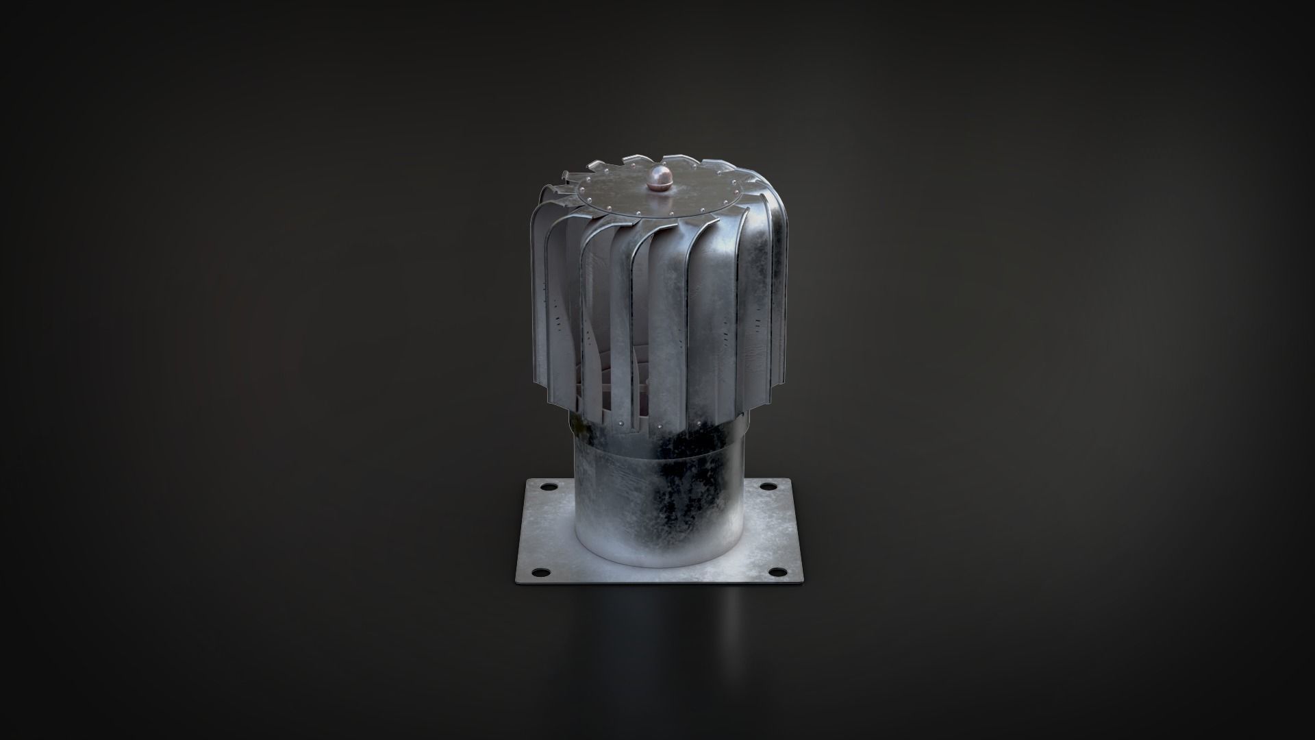 Roof Vent Set 01 Low-poly 3D model_4