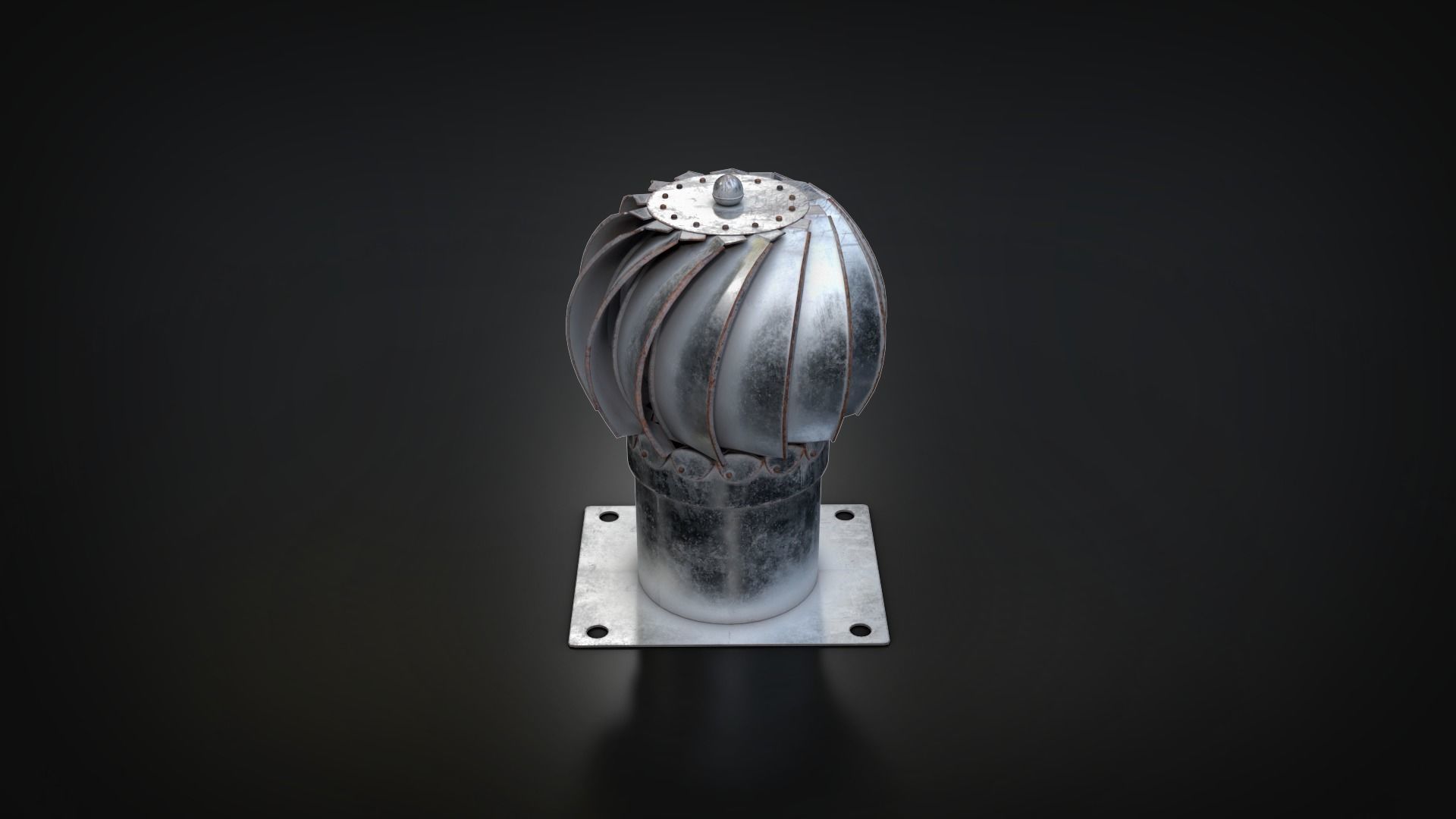 Roof Vent Set 01 Low-poly 3D model_6