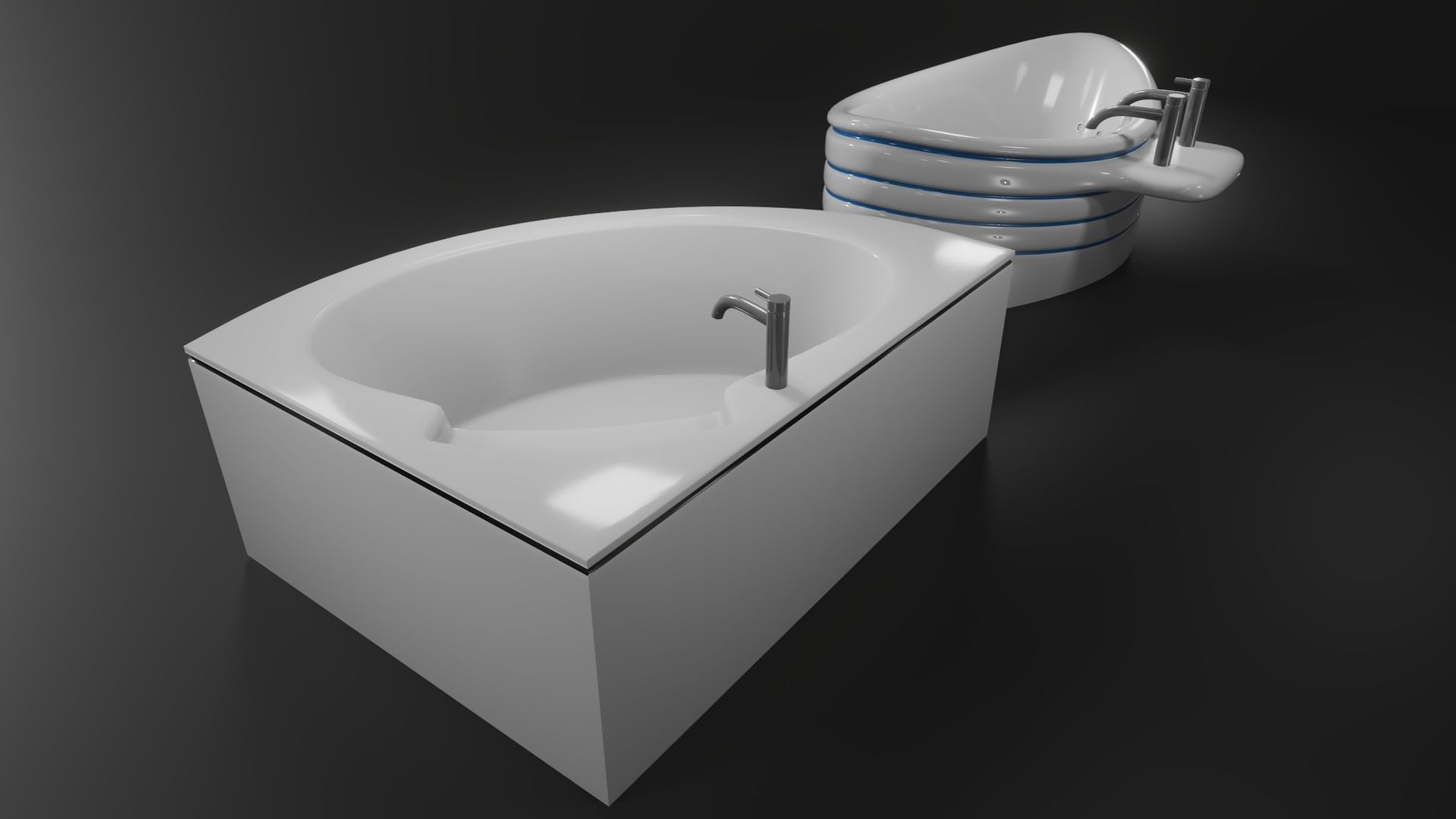 2 Luxury Jacuzzi Low-poly 3D model_5