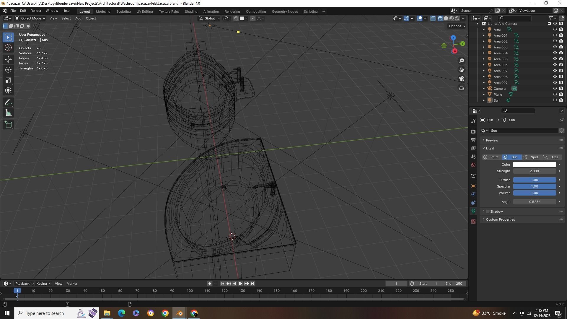 2 Luxury Jacuzzi Low-poly 3D model_23