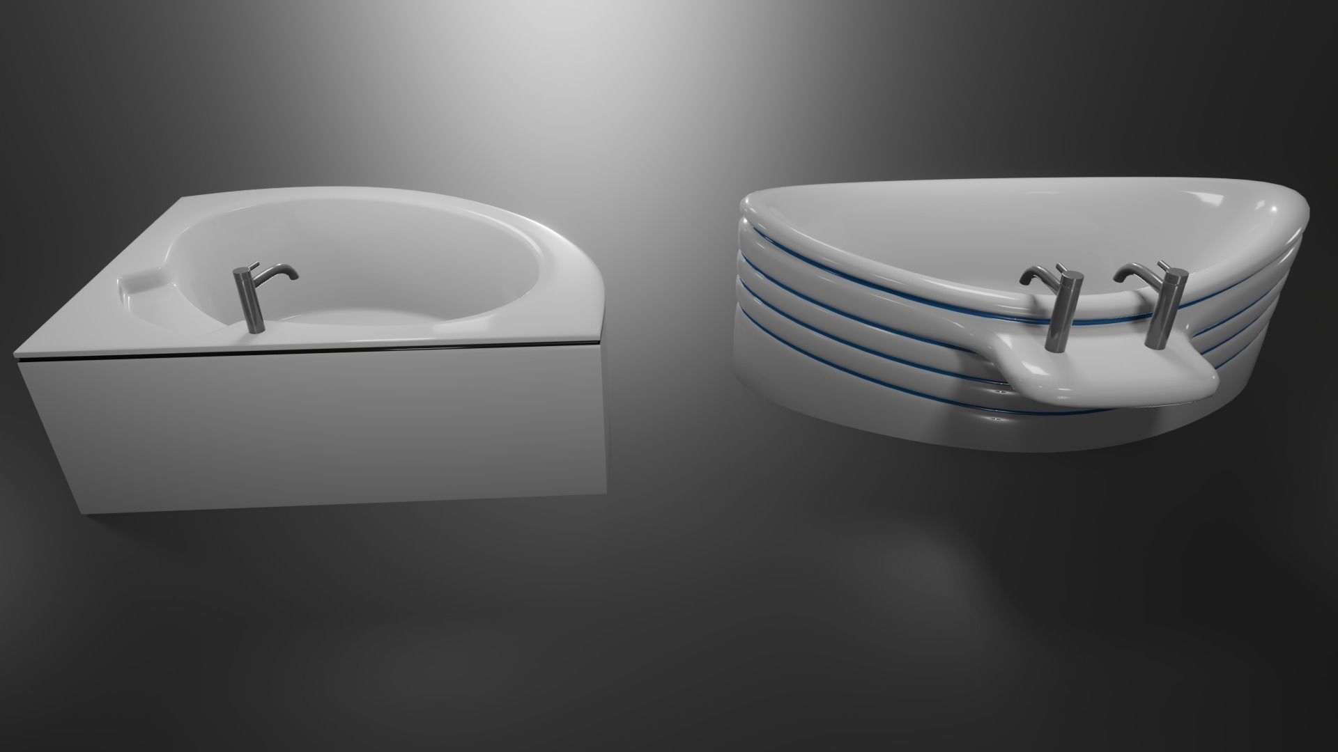 2 Luxury Jacuzzi Low-poly 3D model_6