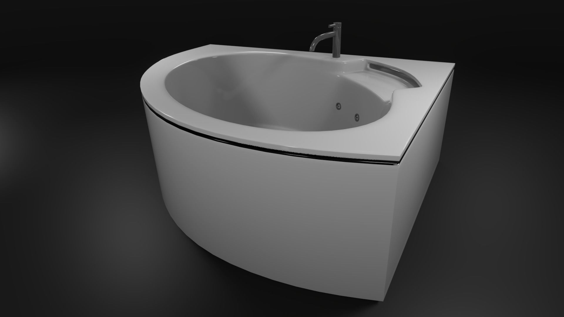 2 Luxury Jacuzzi Low-poly 3D model_15