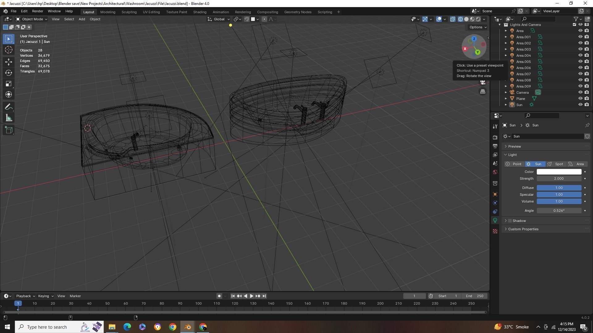 2 Luxury Jacuzzi Low-poly 3D model_24