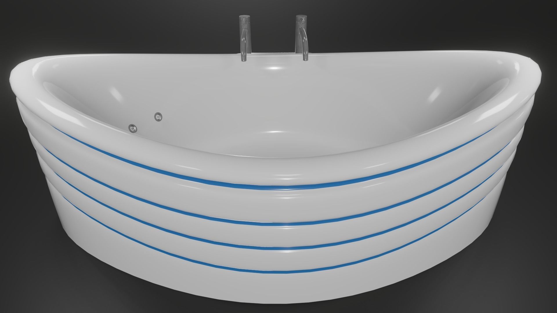 2 Luxury Jacuzzi Low-poly 3D model_8