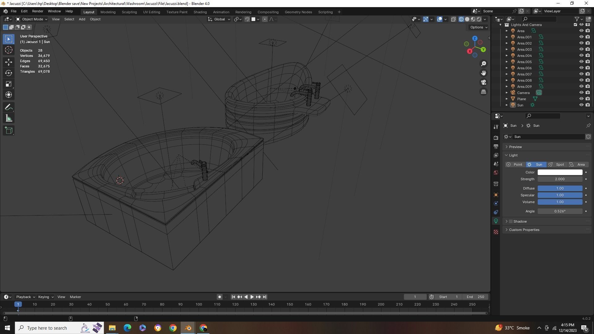 2 Luxury Jacuzzi Low-poly 3D model_20
