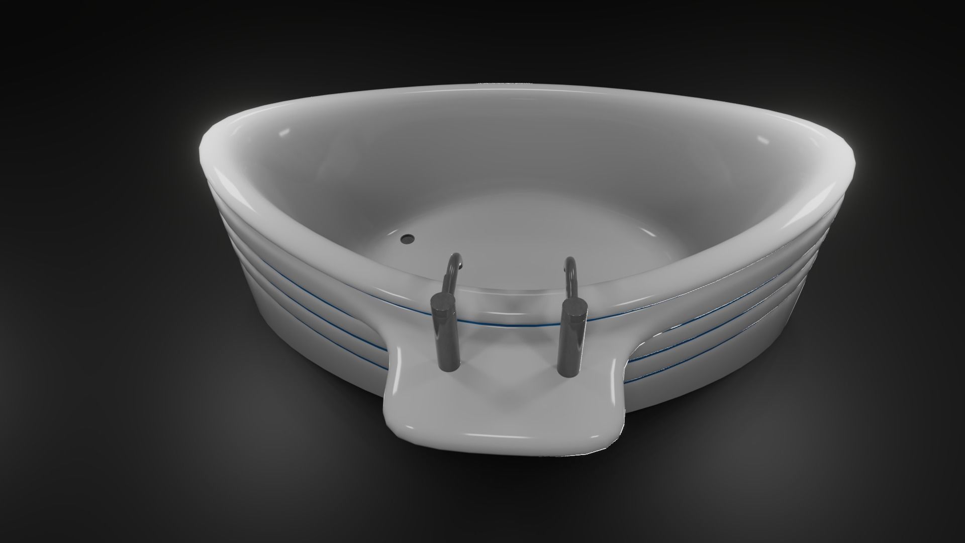 2 Luxury Jacuzzi Low-poly 3D model_11