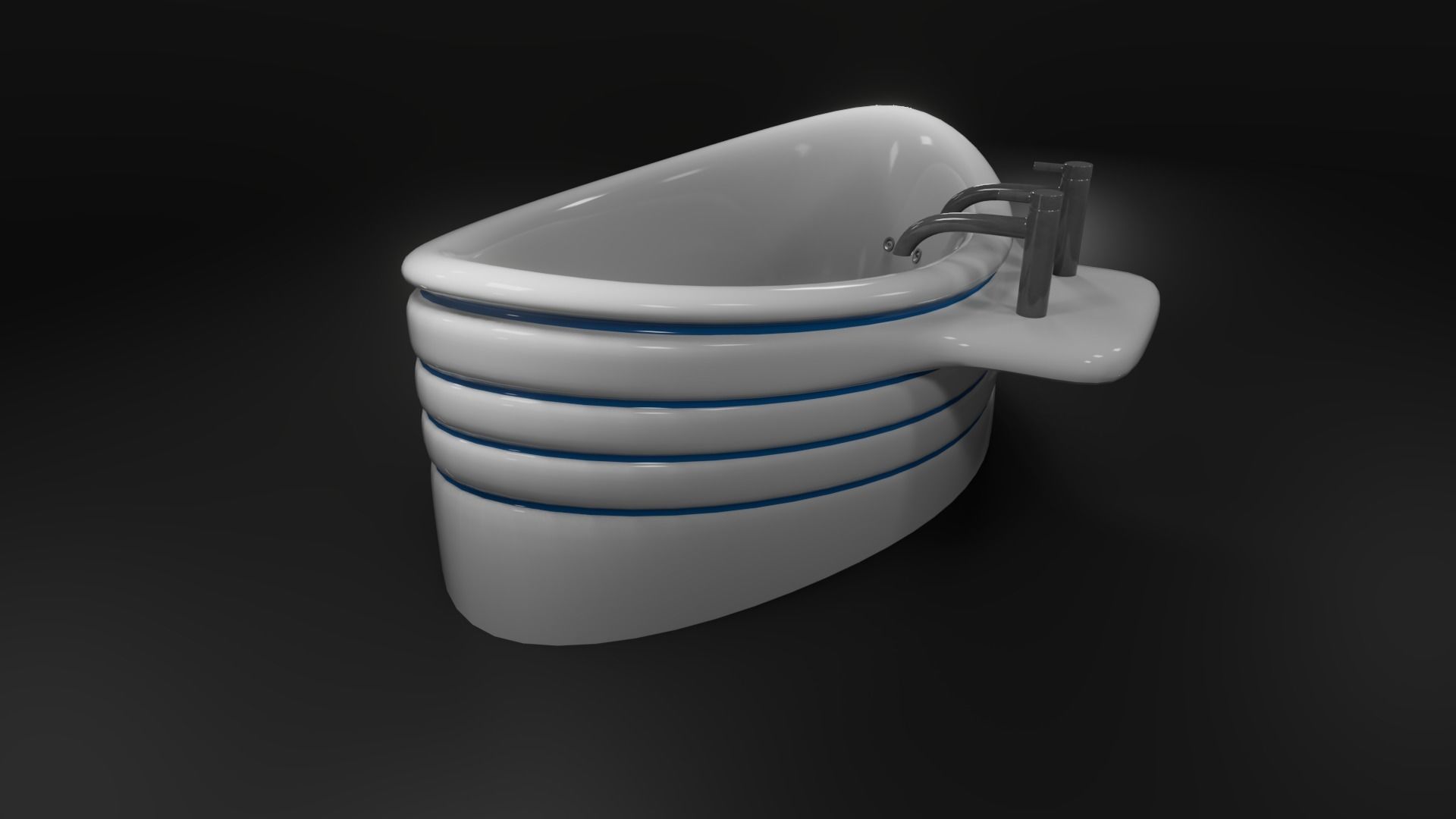 2 Luxury Jacuzzi Low-poly 3D model_10