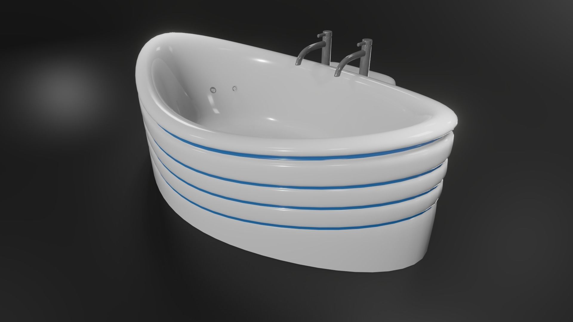 2 Luxury Jacuzzi Low-poly 3D model_9