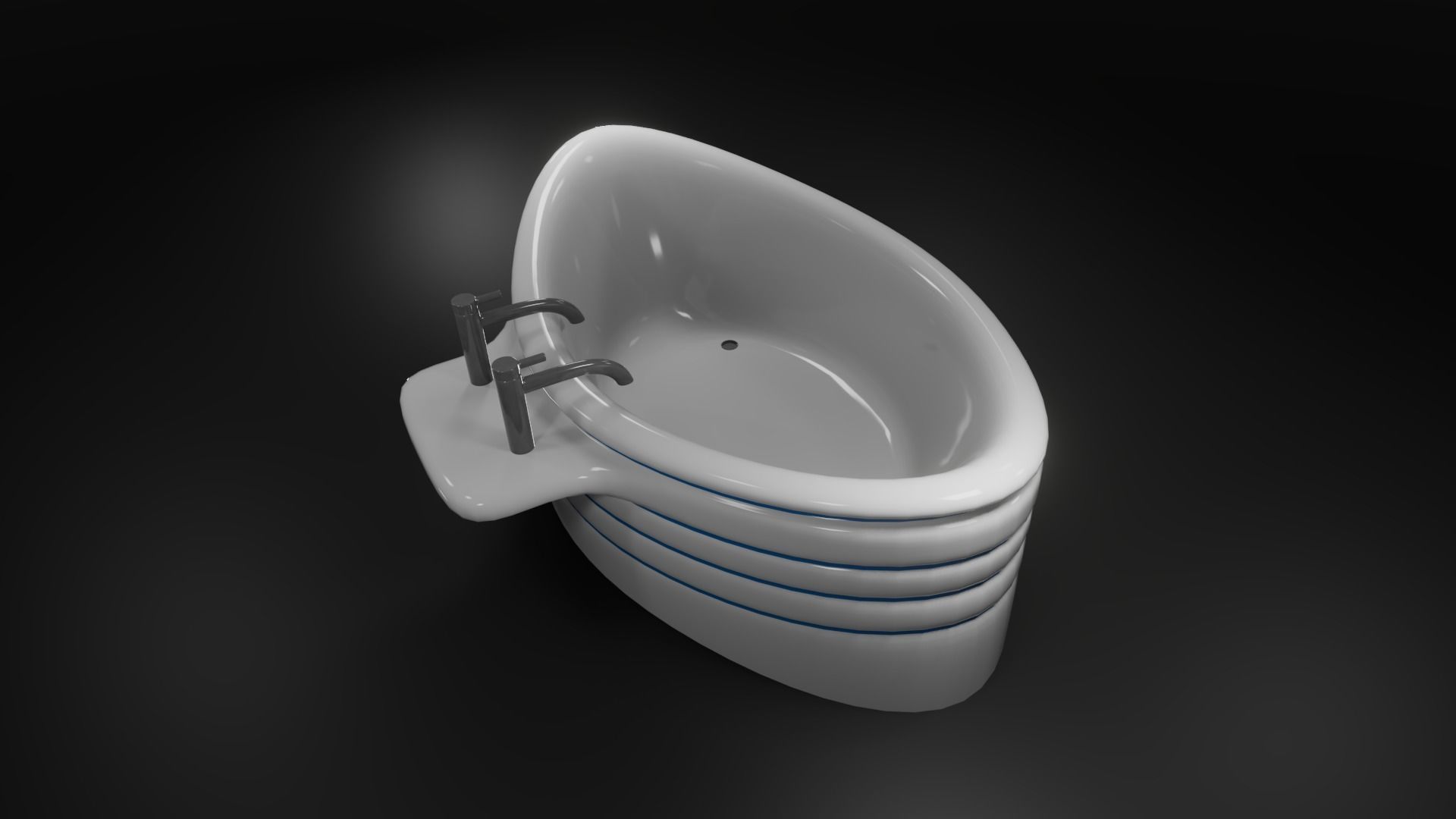 2 Luxury Jacuzzi Low-poly 3D model_12