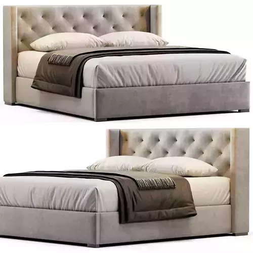 RH DIAMOND-TUFTED SHELTER BED