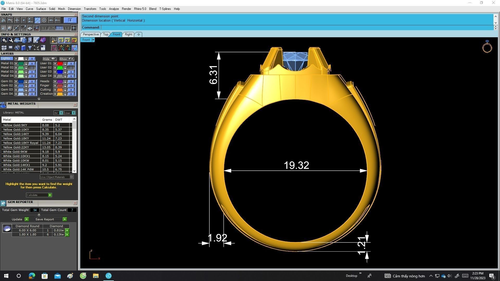 A7605 Luxury Korean Style Diamond Men Ring 3D print model_6