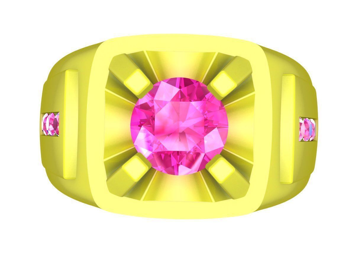 A7605 Luxury Korean Style Diamond Men Ring 3D print model_2