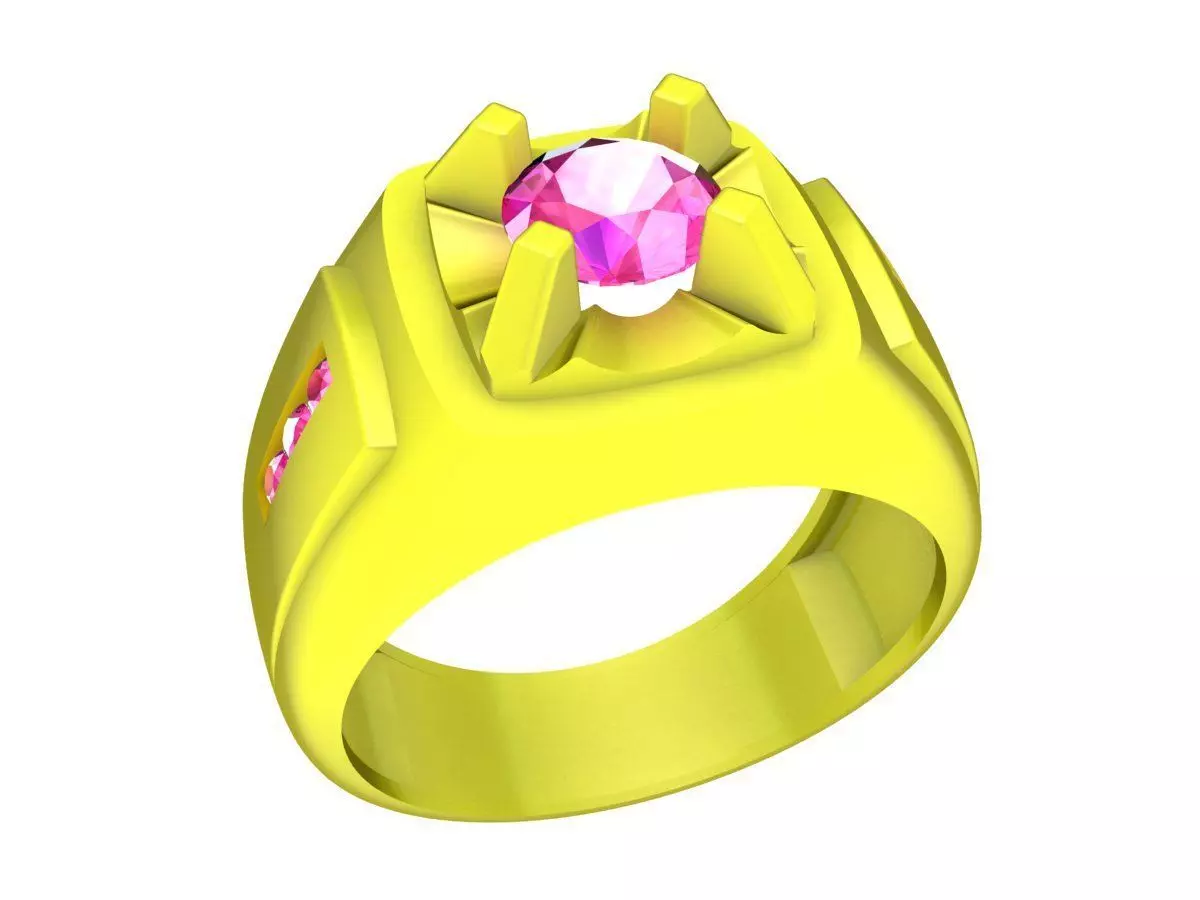 A7605 Luxury Korean Style Diamond Men Ring 3D print model_0