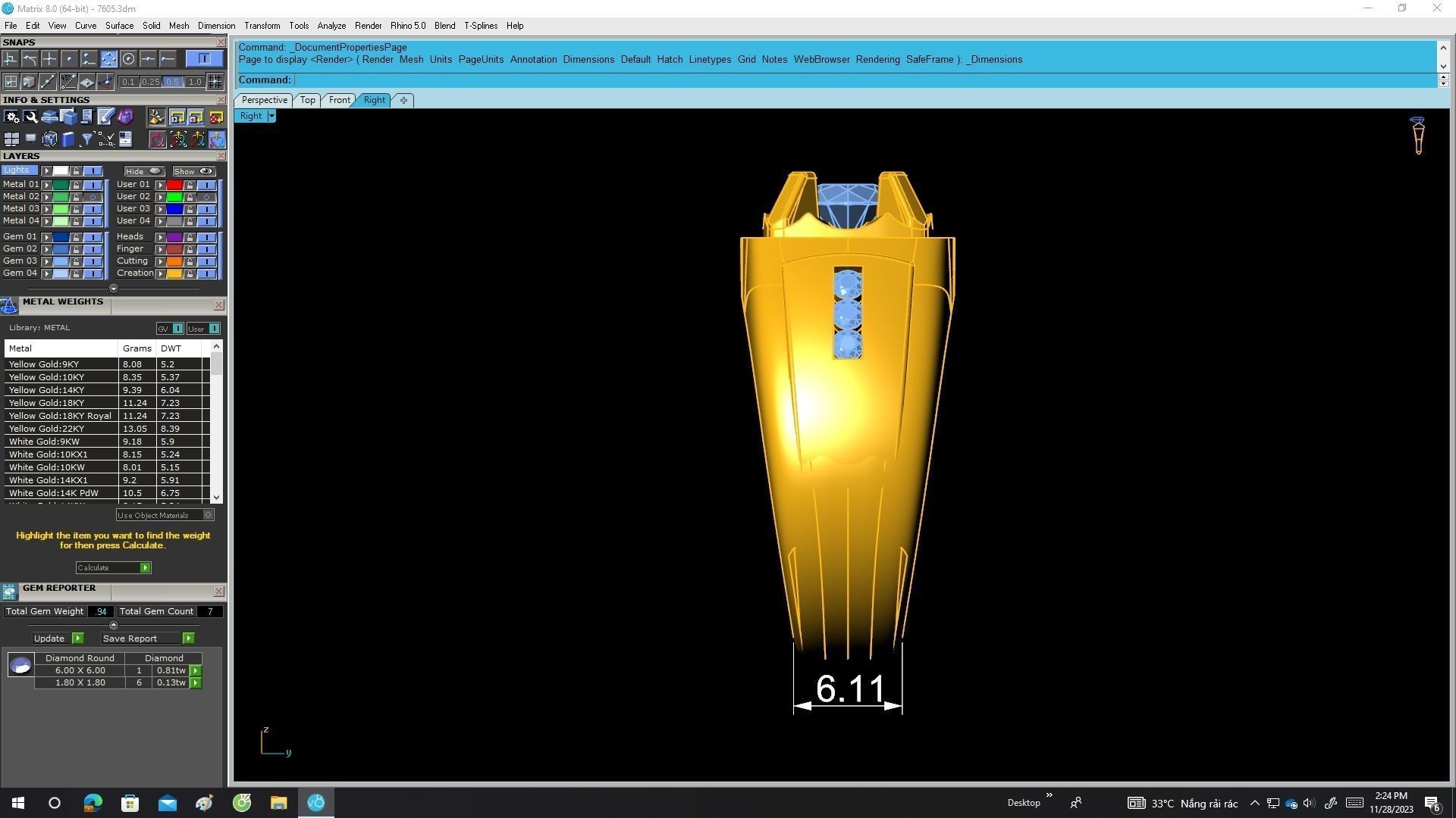 A7605 Luxury Korean Style Diamond Men Ring 3D print model_7